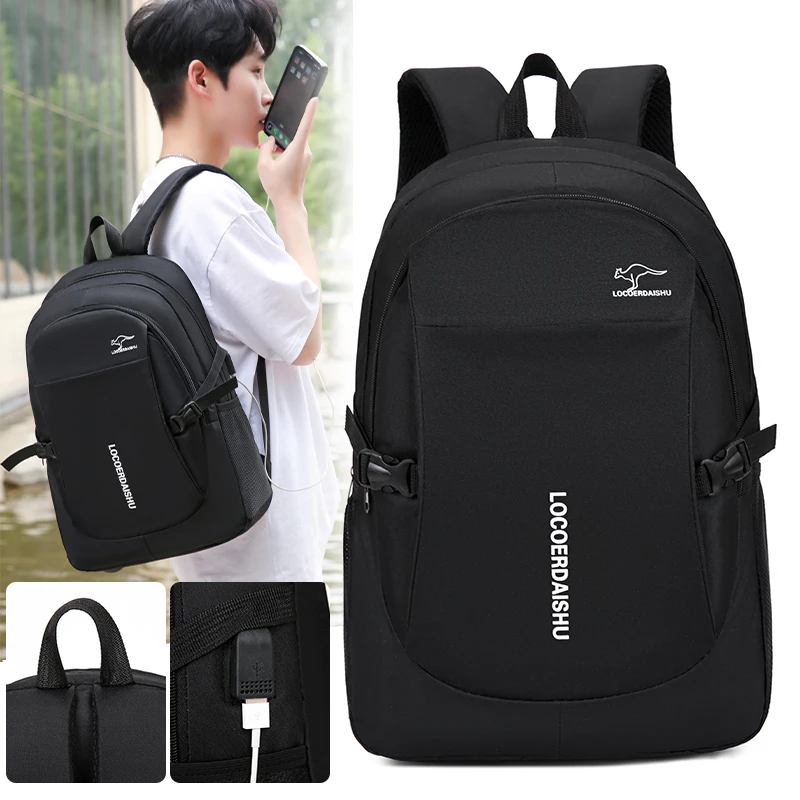 NylonMenBackpackWaterproofLaptopBackpackforBoysMultilayerDesignBusinessBackpacks