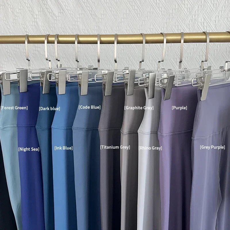 Pantaloni da yoga da palestra da donna Leggings a vita alta con sensazione nuda Pantaloni da ciclismo da corsa Pantaloni da yoga elasticizzati senza cuciture sportivi traspiranti - immagine 4