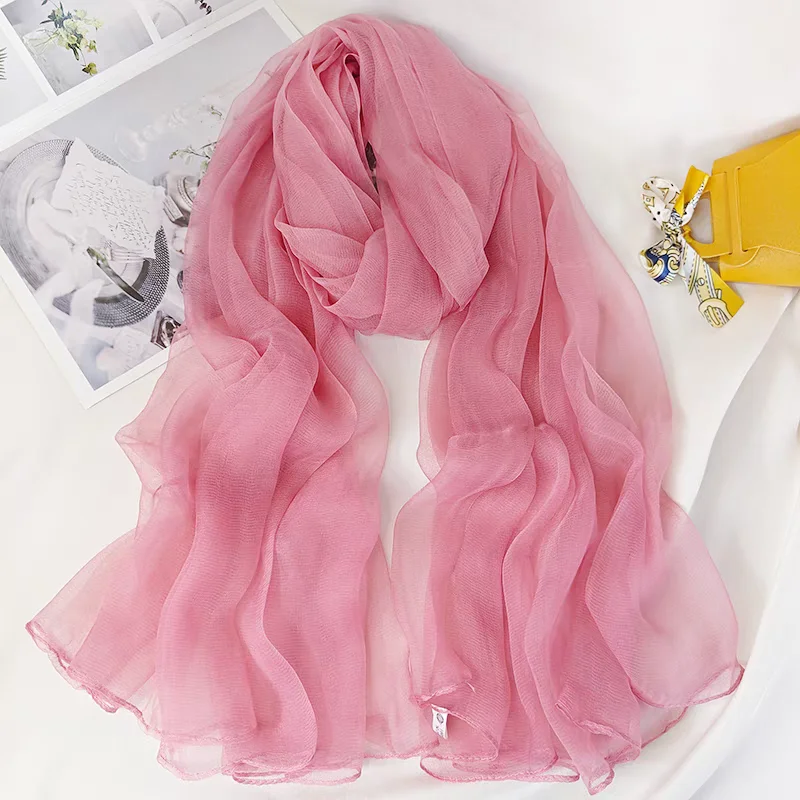 BYSIFA| New Black 100% Silk Scarf Hijab Elegant Long Neck Scarves Shawls Spring Fall Brand Accessories Head Scarf Cape 170*100 5
