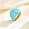 88040-6bbe1e.jpg Bague géométrique à la mode pour femmes et filles, bagues incurvées en acier inoxydable bleu/vert/rose, bijoux esthétiques, cadeau féminin