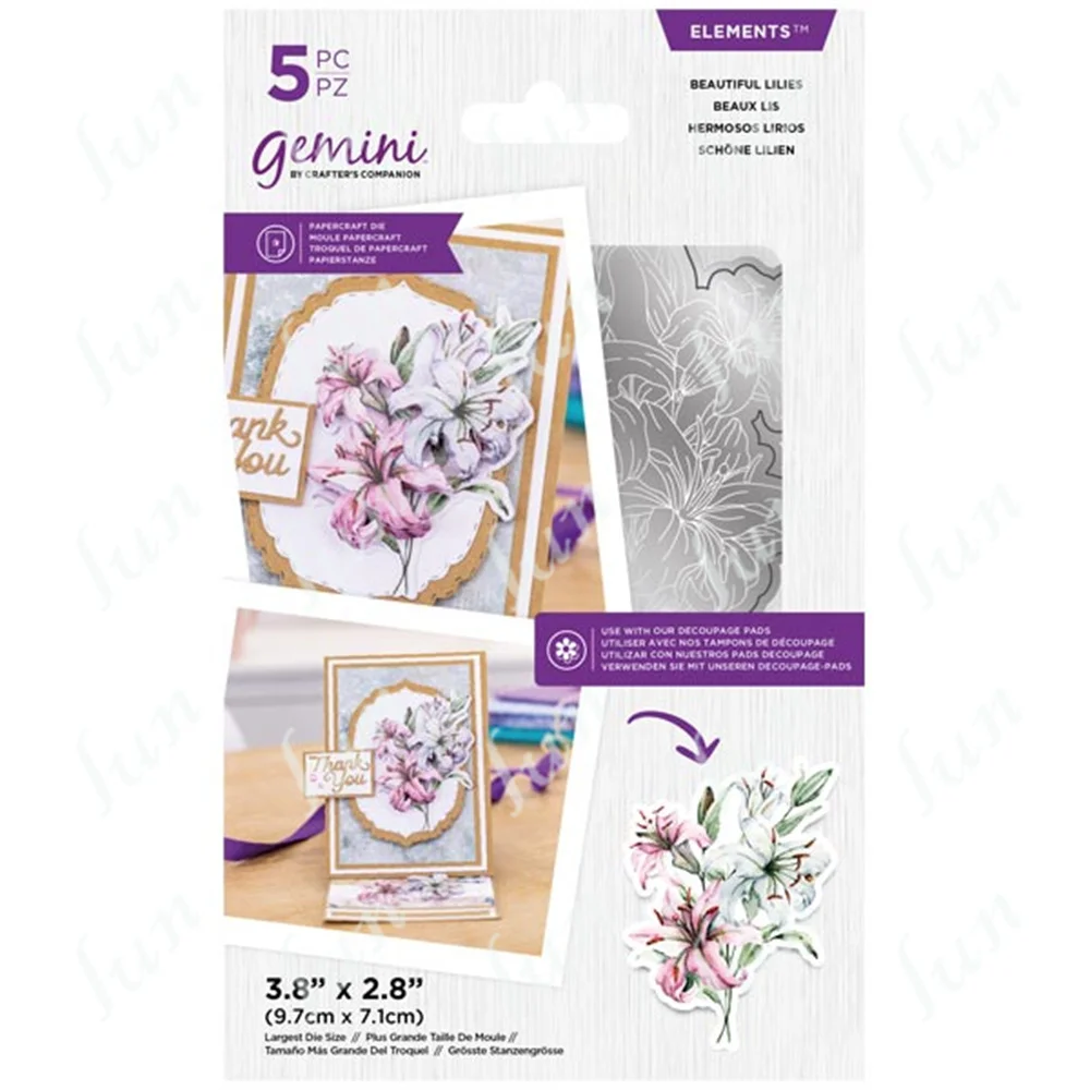 

Beautiful Lilies Cutting Dies Handmade Diy Photo Album Molds Craft Template Making Scrapbooking Decoration Accessories 2022 New