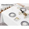5 Pack White Rectangle Tablecloth 90 x 132-inch Rectangular Polyester Table Cloth for Weddings, Banquets, or Restaurants 5