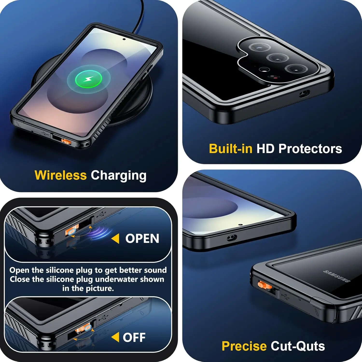Premium Waterproof Shockproof Heavy Duty Phone Case with IP68 Full Protection