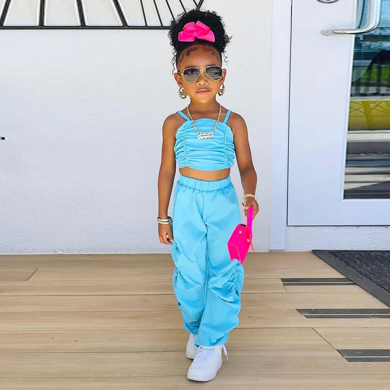 2023 New Boutique Kids Clothes Sets 2pcs Print Tops+Flare Leggings Sport  Tracksuits Black Children Trousers Sets For Girls 1-8Y - AliExpress