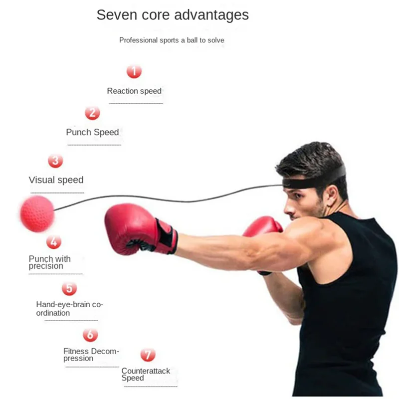 Boxing Reaction Ball Boxing Training Reflex Balls Headband React Ball Set For Child Training Boxing Workout Equipment Beginners