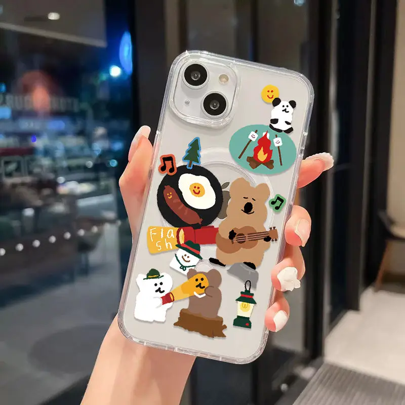 Adorable Bear Quokkas Magsafe Magnetic Phone Case – Soft Clear TPU Cover