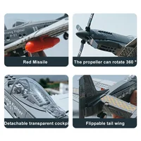 Military USA P-51 Mustang Fighter Jets Model Building Blocks Technical Aircraft Airplane MOC Weapons Bricks Toys for Adult Gifts 5