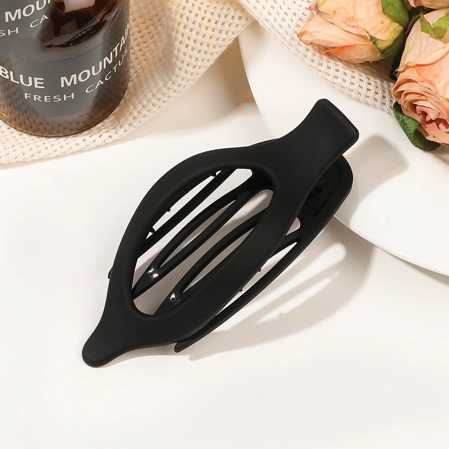 Pinza per capelli opaca da donna elegante molletta in acrilico_voghion.com