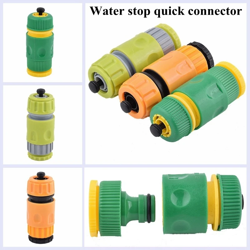 

2Pcs 1/2" Water Stop Joint Garden Water Plastic Quick Connector Water Spray Gun Tap Hose Repair Irrigation System Joint