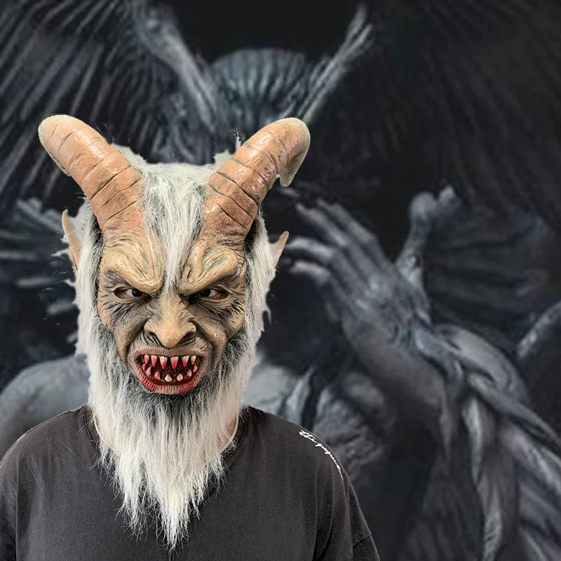 

Human Face Mask Cosplay Headgear American Halloween Horror Mask Film And Television Peripheral Latex Headgear Horror Party Party
