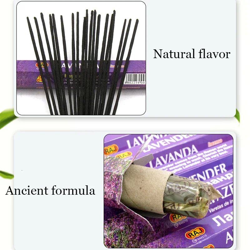 Lavender Incense Sticks with Sandalwood & Jasmine Aromatherapy Fragrance