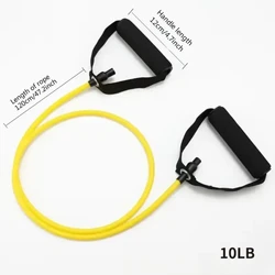 Premium Resistance Exercise Bands with Handles - Home Strength Training Equipment (Yellow)
