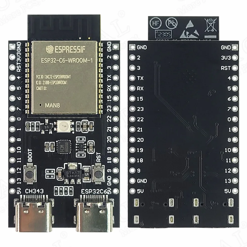 Esp32 C6 Scheda Di Sviluppo Modulo Bluetooth Wifi Per Nano Arduino Internet Of Things Esp32-C6-Wroom-1 Type-C 4Mb 8Mb Flash