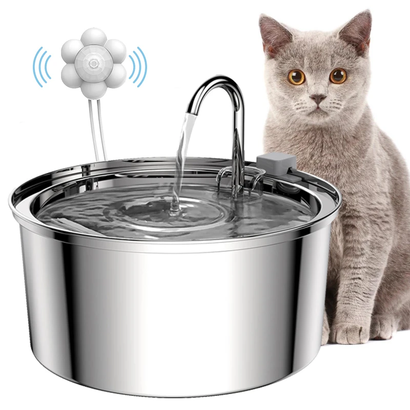 Cat Water Fountain Automatic Sensor Circulating Cat Dog Water Dispenser