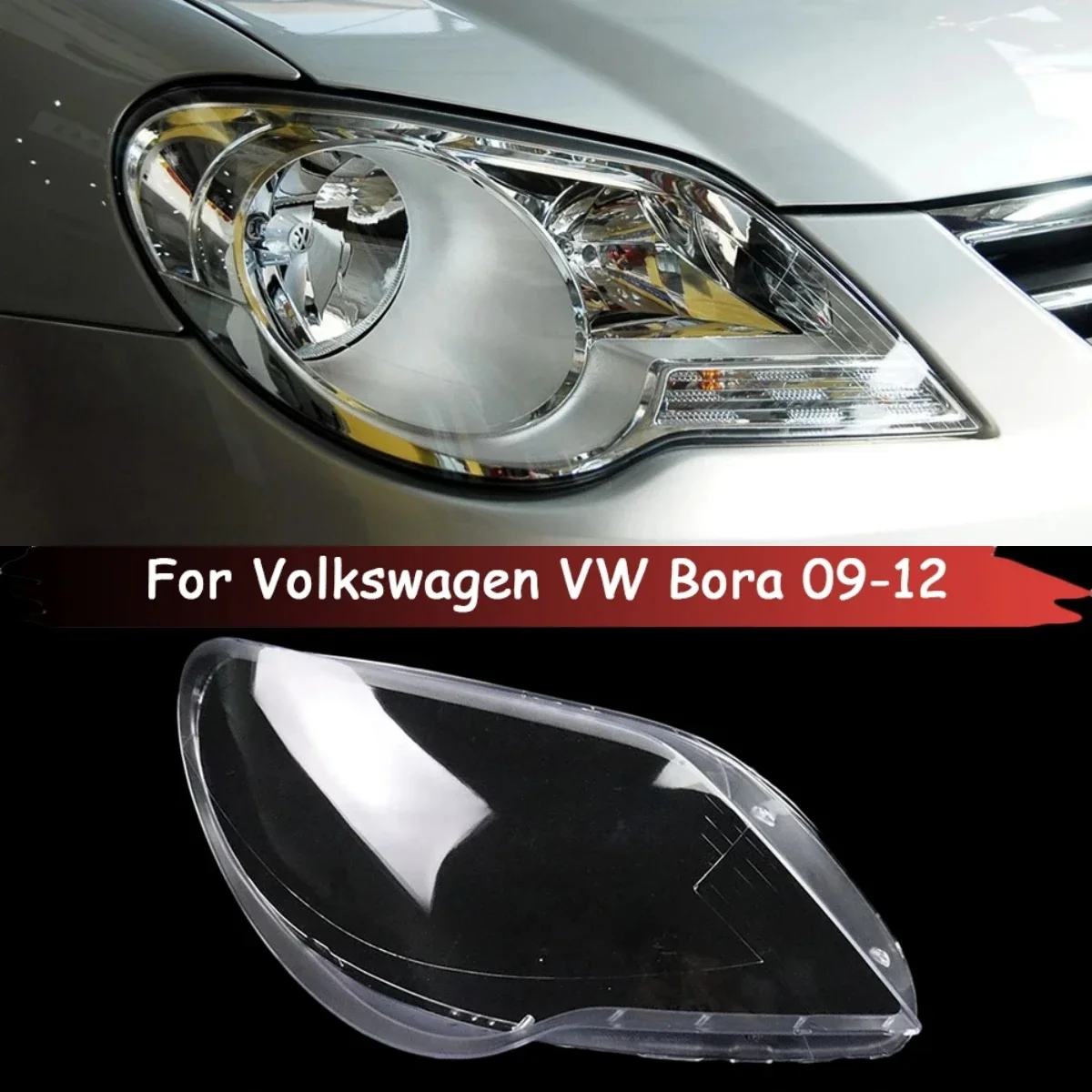 

For Volkswagen VW Bora Car Headlight Lens Glass Headlamp Shell Lampshade Head Light Lamp Cover Lampcover 2009 2010 2011 2012