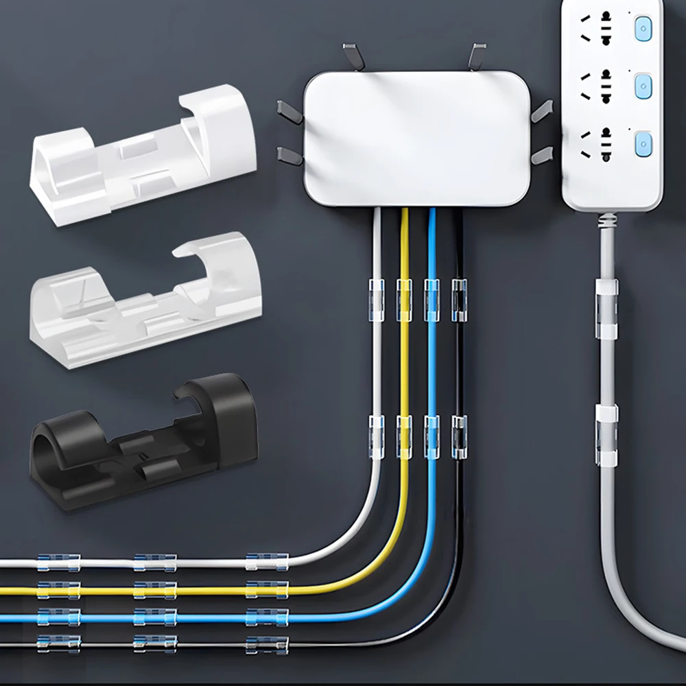Cable Organizer Cable Tie Mounts Wire Clips Fix Wire Camp Ties Holder Adjustable Retainer Adhesive Mounter