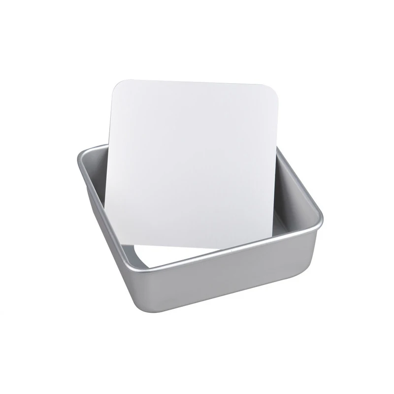 

6/8/10 Inch Baking Tray Anodized Aluminum Square Cake Pan with Removable Bottom Nonstick Mousse Chiffon Baking Tray Baking Tools