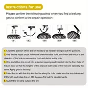 8pcs tire repair kit tire plug kit to fix punctures and plug flats patch tire repair tools set for cars motorcycles trucks tractor details 6