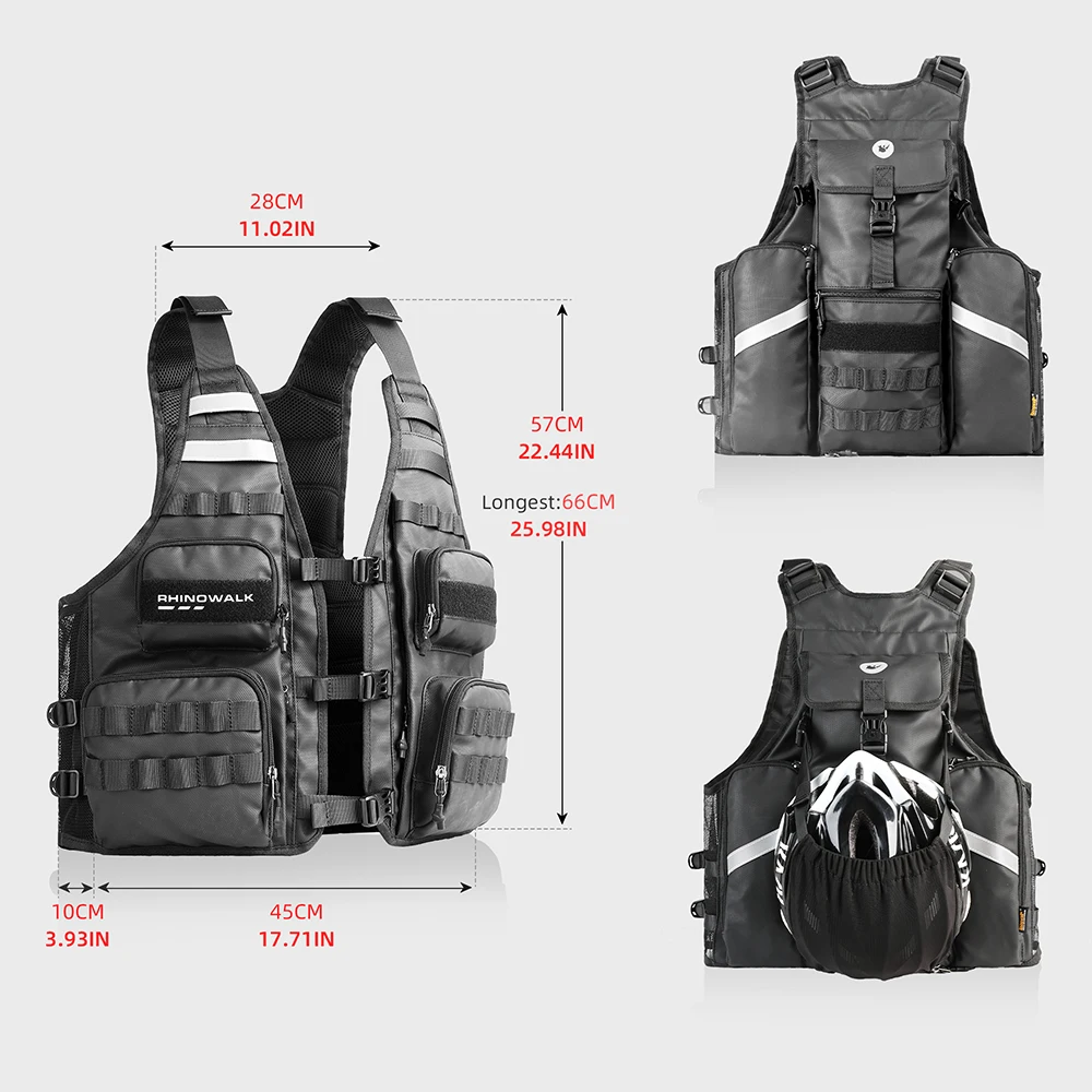 Rhino walk Motorrad weste verstellbare Größe Motor atmungsaktive Motocross Weste  Motorrad jacke Rucksack Unterstützung Wasser beutel und Helm - AliExpress