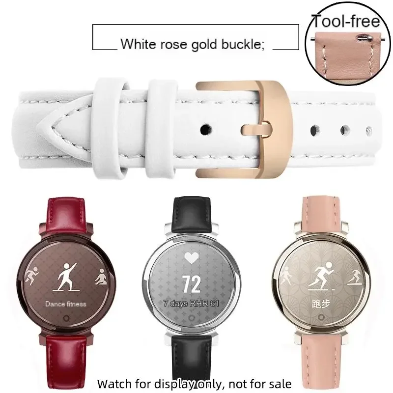 Elegant 14mm Women's Cowhide Leather Watch Strap with Quick Release