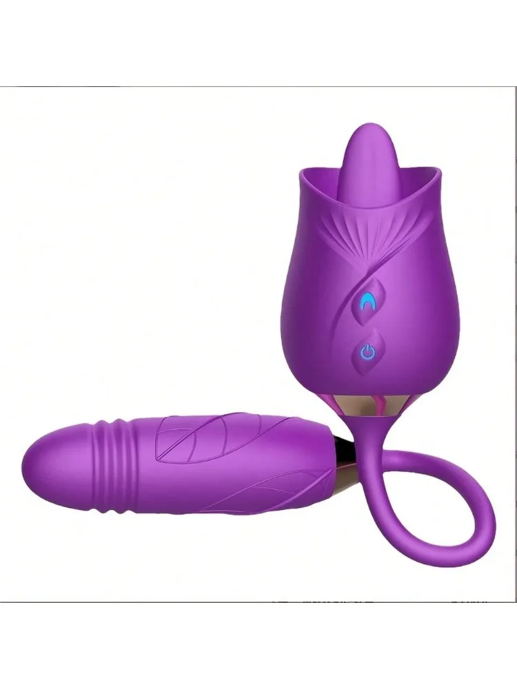 Rose Toy Sucking Vibrator Stimulator for Women with 10 Sucker Thrusting Dildo G Spot Vibrators Adult  Toys for Woman Man Couples