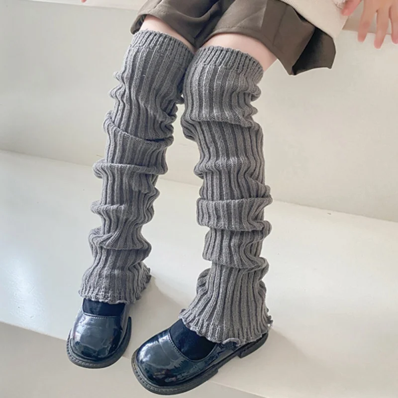 Children Leg Warmers Children Items Sweet Children Leg Warmer Girls Solid Cotton Soft Comfortable Leg Cover Stylish Outing Elastic Tube Sock Stacked Sock 3-12Y