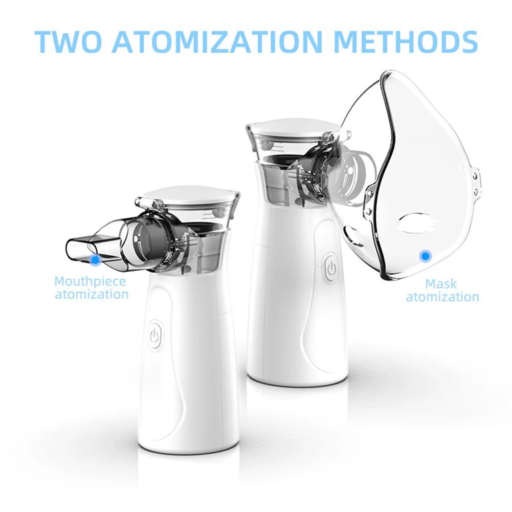 Portable Nebulizer Handheld Mesh Nebulizer Mini Inhaler Ultrasonic Atomizer Machine Home Travel Inhalator Nebulizador Masks