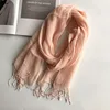 107559-890360.jpg Écharpe en lin de couleur unie pour femmes, turban hijab