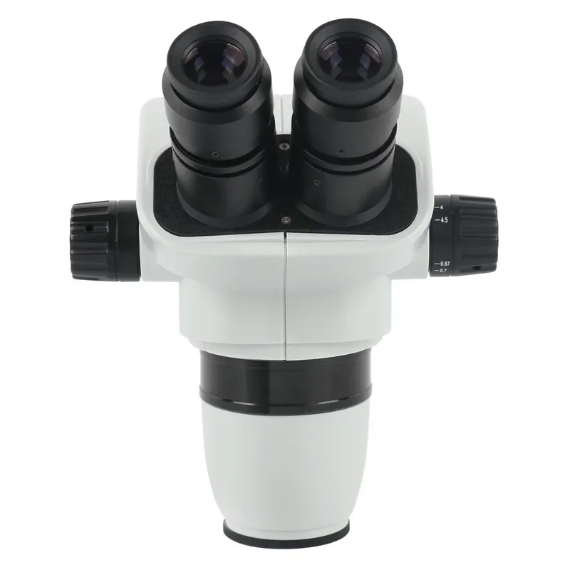 생물학 교육을위한 WF10X/22MM Focusable 접안 렌즈가있는 3.35X 6.7X 45X 90X 줌 쌍안 스테레오 현미경 배율 헤드