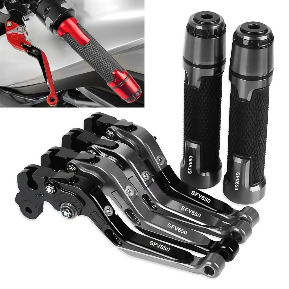 

Motorcycle CNC Brake Clutch Levers Handlebar knobs Handle Hand Grip Ends FOR SUZUKI SFV650 GLADIUS 2009 2010 2011 2012 2013-2016