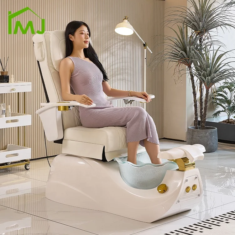 Luxury Nail Salon Manicure Massage Electric Reclining Pedicure Chairs Foot Spa Massage