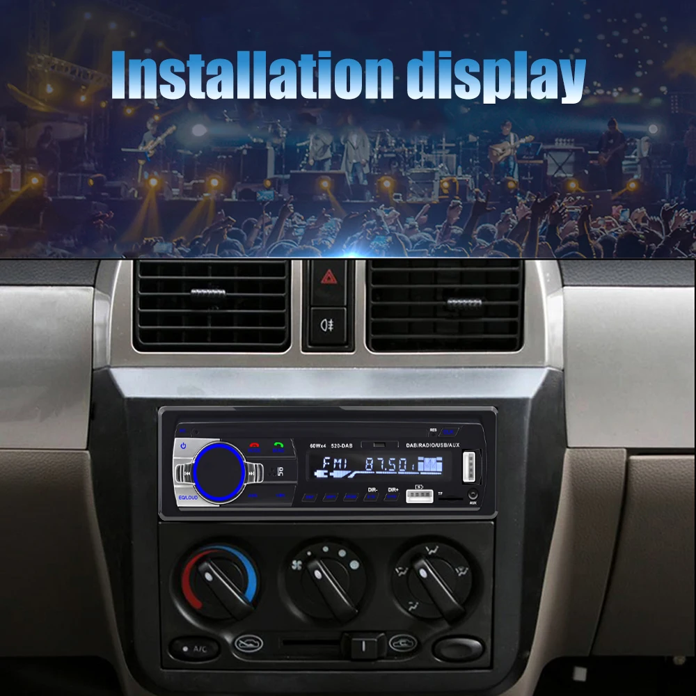 Car Radio Autoradio 1 Din Bluetooth MP3 Stereo Receiver Audio Universal Multimedia Player TF/USB/SD AUX Car Multimedia Player Car Radio Car Radio Player Car Music Player Mp3 Music Player