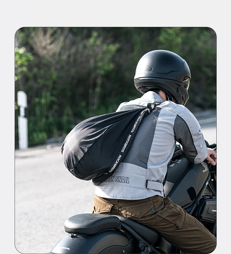 Rockbros Fahrrad helm Rucksack große Kapazität Motorrad Tasche Zubehör reflektierende weibliche männliche Motorrad fahrer Helm Tasche – Detail 11