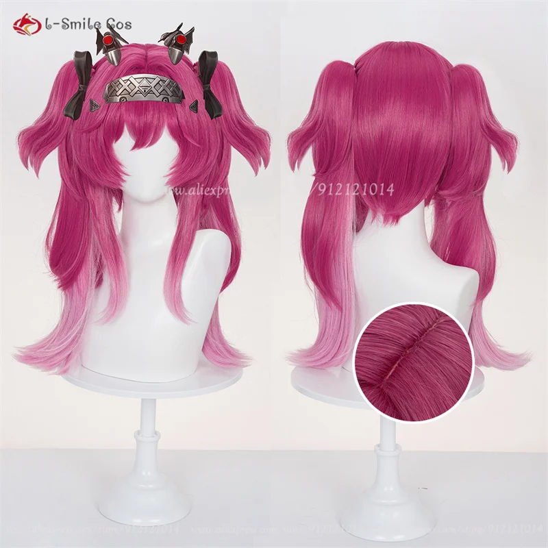 Lupa Cosplay Perücke Rosa Pink Ombre Lang Hitzebeständig Synthetik für Frauen Anime Kostüm Halloween 2
