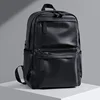 GOLF Men Backpack Bag Leather Business Backpack Laptop 15 6 inch Elegant Black Waterproof Back Pack Bags with Multi Compartments 5