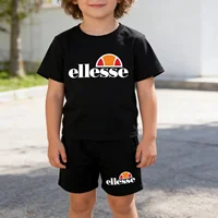 3-12 ans, garçons, filles, tout-petits, manches courtes + shorts, vêtements imprimés de lettres, ensemble sportif décontracté deux pièces 1