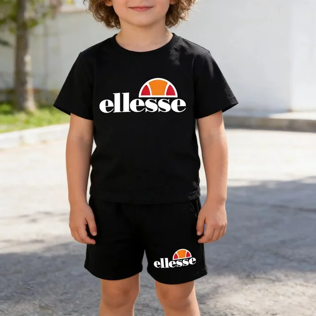 3-12 ans, garçons, filles, tout-petits, manches courtes + shorts, vêtements imprimés de lettres, ensemble sportif décontracté deux pièces 1