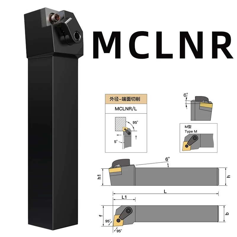 SIQICNC 좌우 공용 선반 공구 홀더 MCFNR MSBNR CNMG SNMG 인서트 외부 선삭용 25x16x20mm 클램핑 시스템