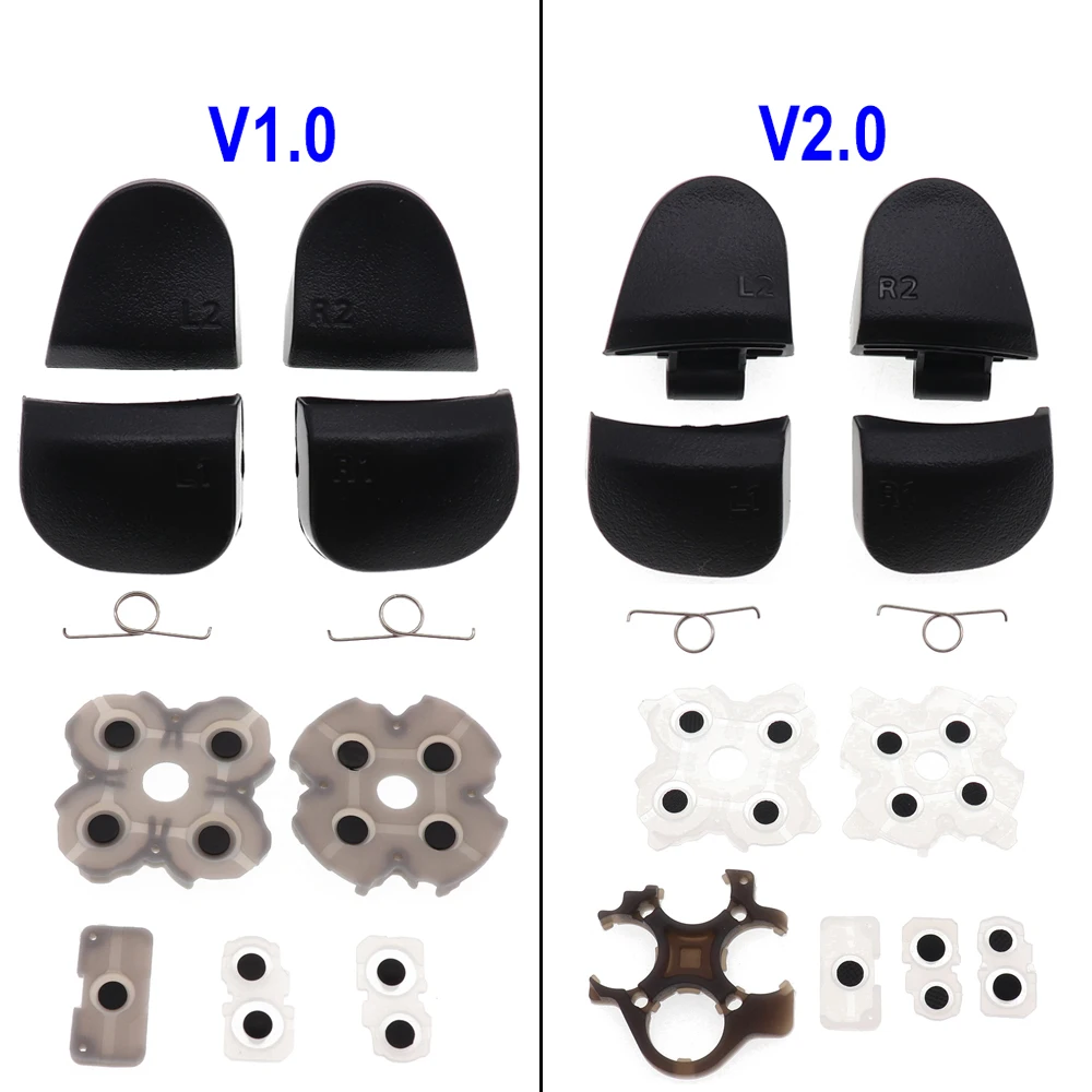 White black l1 r1 l2 r2 trigger buttons button with spring for ps5