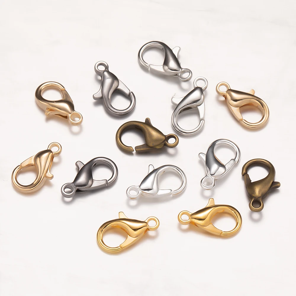 300 Stück Karabinerverschlüsse mit offenen Biegeringen für Halskettenbefestigungen, Haken, DIY-Armband, Schmuckherstellung, Zubehör, Zubehör – Detail 4