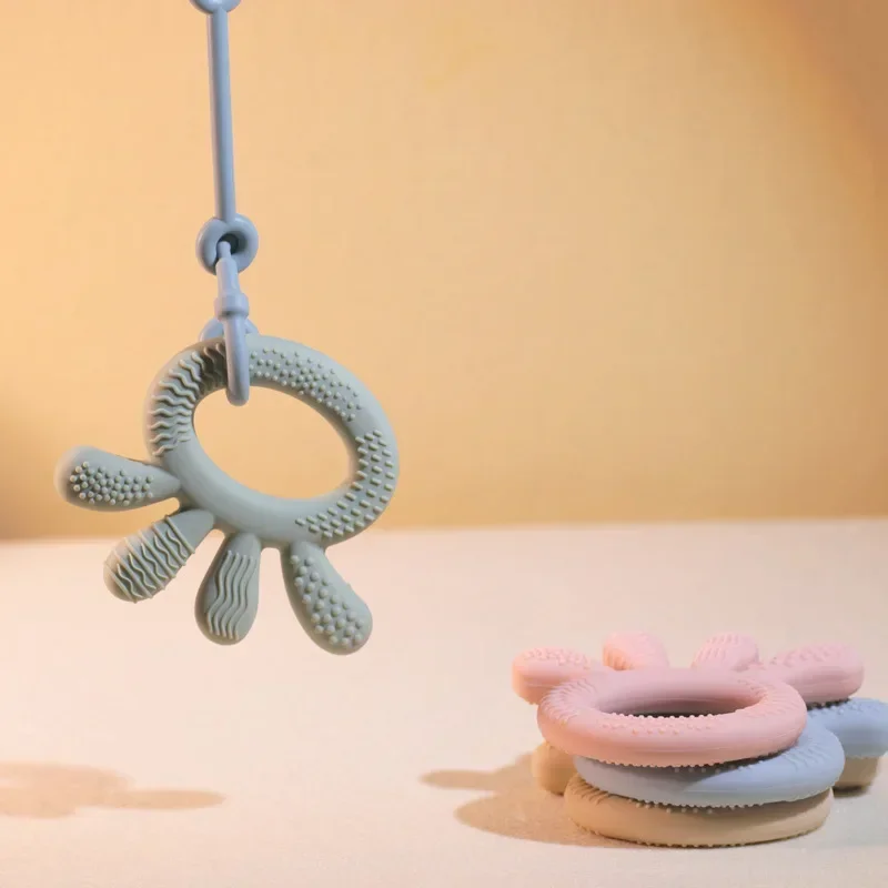 Baby Silicone Teethers Cartoon Octopus Silicone Teeth Grinding Stick Toy Newborn pacifier Children's Growth Gift silicone teether