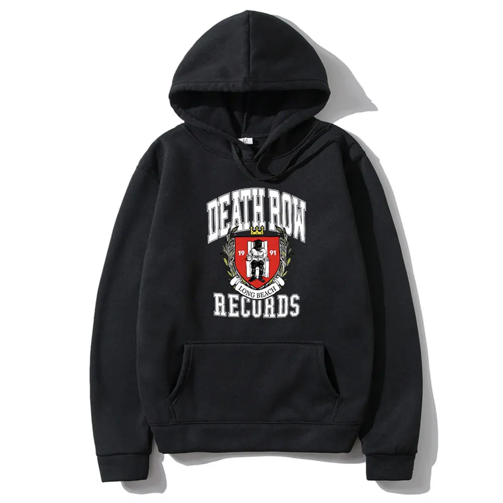 

Death Row Recurds Graphic Print Hoodie Rapper Suge Knight Dr.Dre Hip Hop Classic Vintage Sweatshirt Men's Fleece Cotton Hoodies