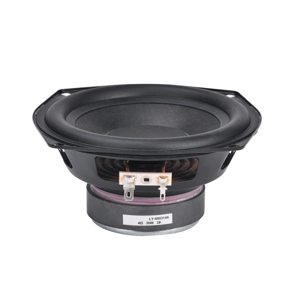 5.25 Inch Subwoofer Speaker 1Pcs 4 Ohm 30W 133MM Rubber Side Woofer Super Bass Loudspeaker For DIY Bookshelf Speakers audio speaker tweeter speaker bass speaker horn loudspeaker hifi speaker