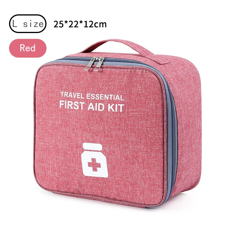 Large Capacity Portable Medicine Organizer & First Aid Storage Bag for Home and Travel Emergencies