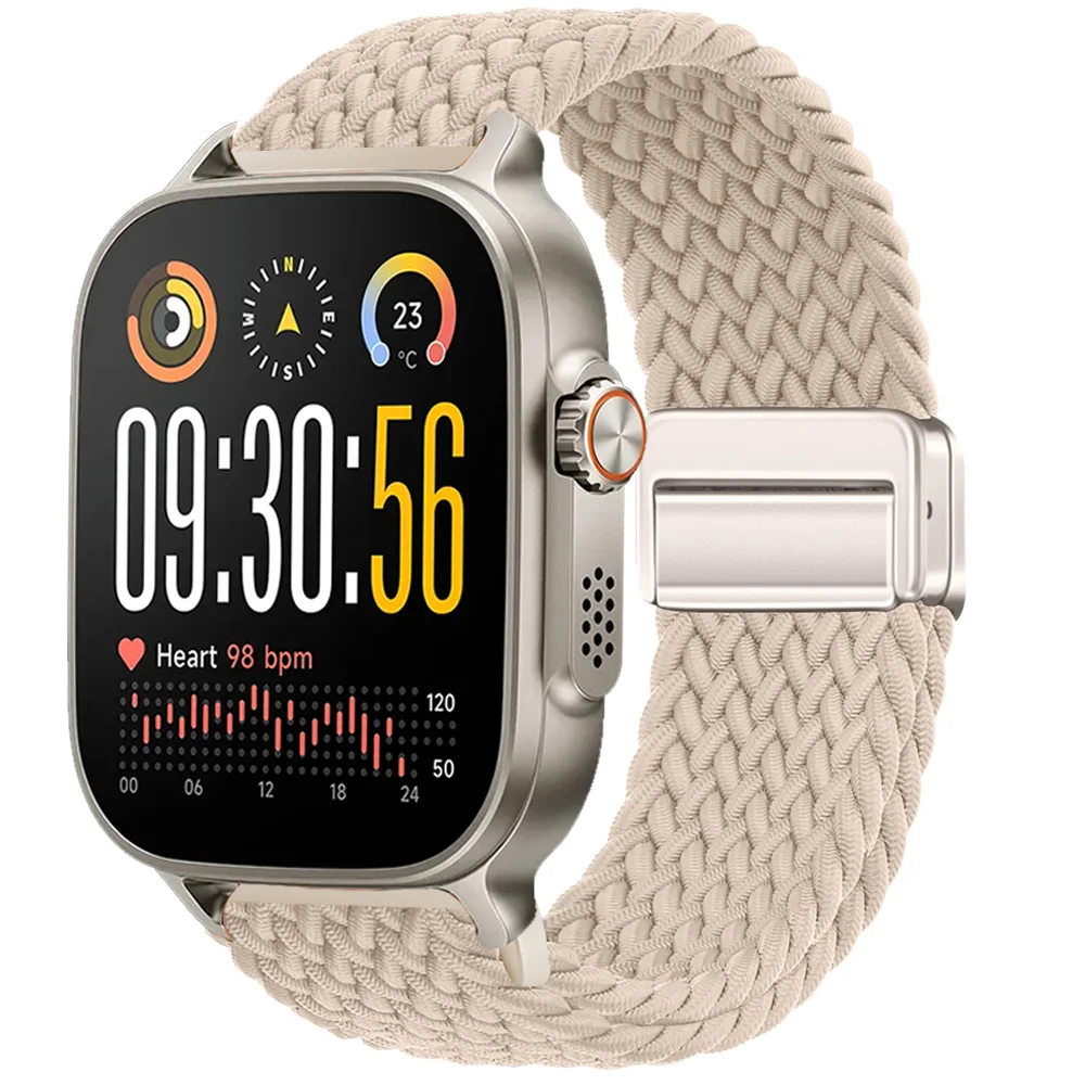 Braided Magnetic Wristband Strap for Smartwatches - Universal 22mm Strap Accessory
