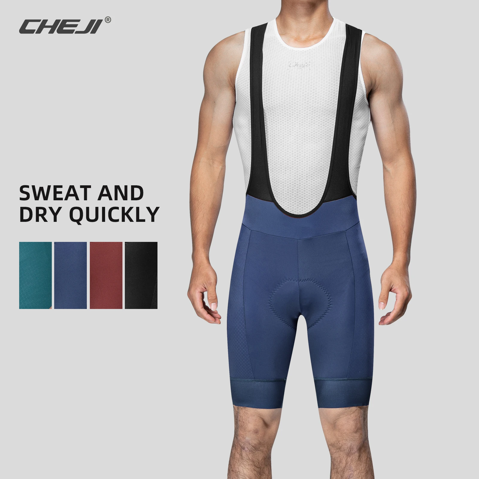 Cycling Tights CHEJI Cycling Bib Shorts Men Women Sport Bike Pants Spandex