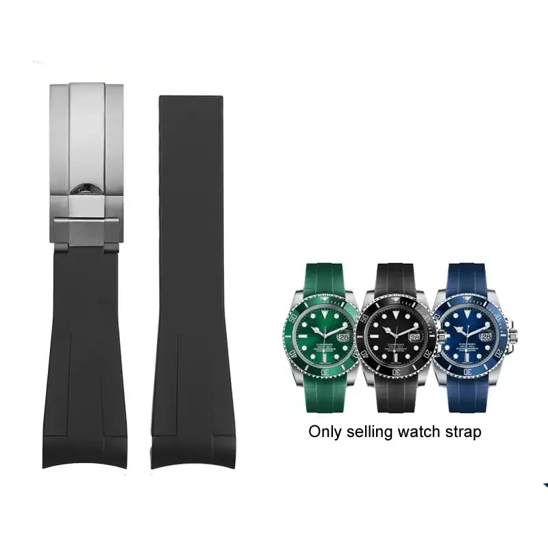 Silicone Rubber Watch Band - Premium 20mm Bracelet Strap