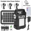 Portable Handheld Flashlights Solar Power Station Rechargeable Backup Emergency Power Bank 3 Lighting Bulbs Camping Garden Lamp 1