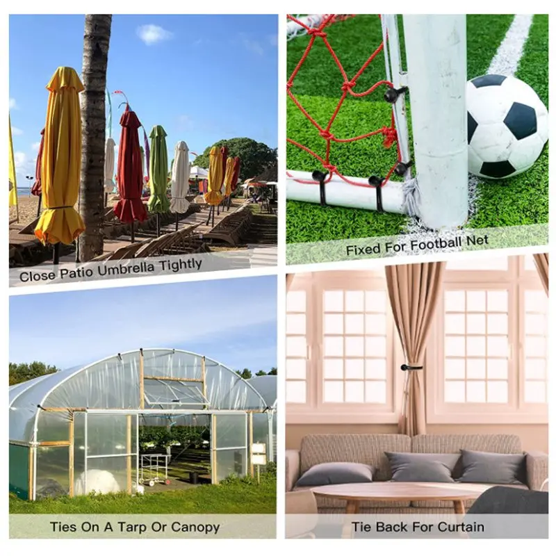 Fixed Rope Ball Tarpaulin Trampoline Tent Bungees Cord Elastic Strapping Tie Outdoor Camping Supply Accessories 10pcs