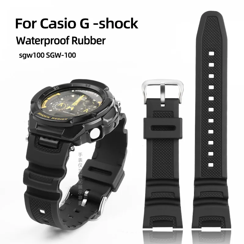 Cinturino Sportivo In Nylon Per Casio G Shock Sgw100 Sgw-100 Sgw-100-1V Sgw-100-1Vdf Accessori Per Orologi Con Bracciale In Gomma Impermeabile